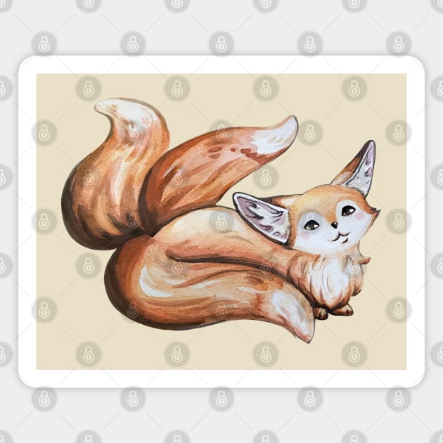 Fennec Fox Kitsune Magnet by Lady Lilac